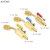 Aupoko Air Conditioning Refrigerant Angled Compact Ball Valve 1/4’’ SAE, R410A R134A R12 R22 AC HVAC and R12 R22 to R134A Shut Valve, Fits for HVAC R12 R22 R502 Charging Hoses AC Refrigerant Tools - 3 #1