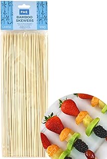 PME Large Skewers-Pack of 100-10 inch, Bamboo, Blue|red|Oak|Yellow