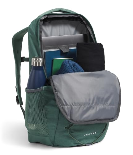 Image of The North Face Women's Jester Everyday Laptop Backpack - Commuter Travel Bag, Laptop Sleeve, Water-Repellent, Duck Green Dark Heather, One Size
