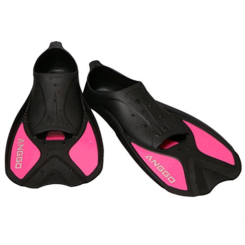 ANGGO Snorkel Fins, Short Diving Swim Fins/Swimming Flippers Lightweight for Adult Kids Men