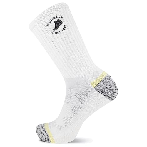 Image of Merrell Men's and Women's MOAB Hiking Midweight Cushion Socks - Unisex Coolmax Moisture Management and Arch Support