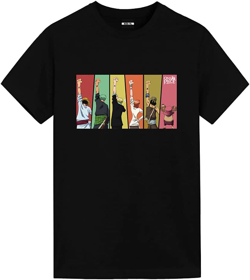 UTOYA Monkey D. Luffy, Roronoa, Zoro, Nami, Anime, Manga, T, Fashion, Cotton, Breathable, Womens, Cotton, Round Neck, Comfortable, Popular, Stylish, Mens, Summer Clothing, Short Sleeve, Unisex