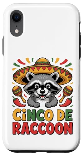 Cinco de Raccoon �ʔ������L�V�J���t�B�G�X�^���� �X�}�z�P�[�X iPhone XR �p