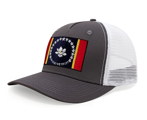 Image of International Tie State Hat for Men and Women, Adjustable Snapback Trucker Baseball Cap with Embroidered Patch