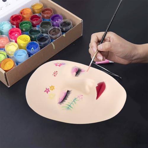 Schminke Trainingsköpfe, 3D Tattoo Praxis Haut Silikon Übungshaut Practice Fake Skin Kunsthaut Augenbrauen Übung Weiche Dick Blank Make Up Manuelle Semi Permanent Präsentation Schaufensterpuppe Kopf
