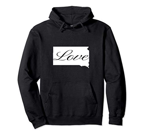 South Dakota Cursive Love State Pride Sudadera con Capucha