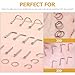 RORPOIR 18pcs Unisex Stainless Steel Nose Rings and Studs Hypoallergenic Titanium Nose Clips for Nostril Piercing Fashion Body Jewelry for Men and Women Comfortable and Stylish Decorations