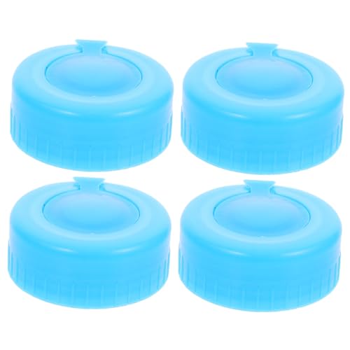 HEALEEP Tapas para Cubos De Agua Reutilizables De Plástico PP Resistentes, Tapas De Sellado para Jarras De Agua, Juego De 4 Unidades, Antigoteo y Antisalpicaduras, para Uso Doméstico