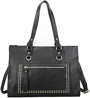 Sacmill Top Handle Handbags for Women Large capacity Messenger Totes Bag Leather Crossbody Shoulder Bags Ladies