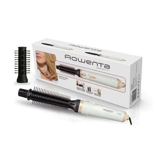 Rowenta CF3910 Warmluftbürste Curl Release, Abrollsystem für einfache Locken und Wellen, Keramik-/Turmalinbeschichtung, 2 Temperatur und Gebläseeinstellungen, Weiß, 1 Stück (1er Pack