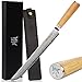 YOUSUNLONG Coltello Sakimaru - Coltello da Filetto 279mm - Acciaio Damasco Martellato - Coltello Sushi Giapponese - Carne,Pesce,Salmone - Manico in Legno d'Olivo Italiano con Fodero in Pelle