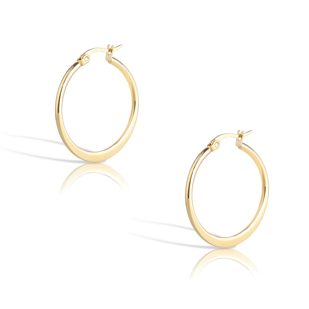 KYOSI Titanium Earrings Womens Large Hoop Earring 1.18 inches Titanium Jewelry for Women non-allergenic