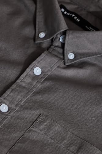 Image of SNITCH Men Casual Shirt | Slim Fit Full Sleeve Button-Down Collar Plain Design | Premium Cotton Blend & Stretchable Fabric for College & Everyday Wear