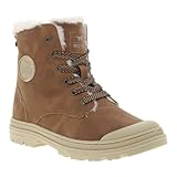 Autres matériaux MUSTANG - Bottines cognac à talon décroché bas avec des lacets plats et un zip - Taille numeric_41