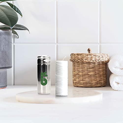 Öko zahnseide |Zahnseide Vegan | Zero Waste Zahnseide | Plastikfreier Spender | Zahnseide gewachst | Zahnseide nachhaltig | Edelstahl Spender | kompostierbare Zahnseide | Minzgeschmack | 50m | Bambaw – Bild 6