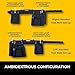 Perkins Builder Brothers Essential Tool Belt Set With Suspenders, Ideal for Framers, Carpenters and Contractors, Medium Size, Black