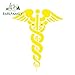 RJGOPL Adesivo per Auto 13 cm x 10,7 cm Adesivo per Auto Impermeabile Caduceus Adesivo Medico Farmacia Simbolo Decal Serpenti Spada Medico Car Styling