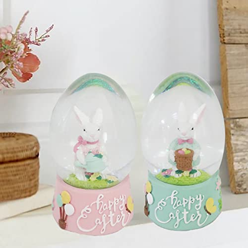 Aobaks S/2 Easter Bunny Snow Globe Decoration, Easter Water Globe Home Decor, Easter Bunny Decor, Rabbit Decor, Easter Bunny Figurine, Spring Decoration For Easter Home, #TOP7