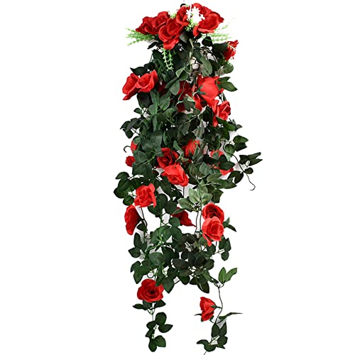 Guirlande de fleurs artificielles suspendues pour verdir un espace sans arrosage