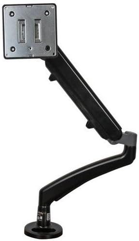 StarTech.com Desk Clamp Monitor Mount - Adjustable - Supports Monitors 12” to 34" (15.4lb/7kg) - Full Motion Slim VESA Mount Monitor Arm - Desk & Grommet Clamp -Black, TAA (ARMSLIM)