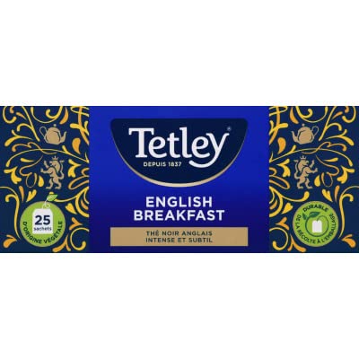 Tetley English Breakfast - Té Negro Ingles - 25 Saquitos 50 Gramos Total