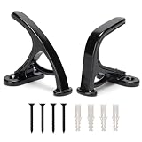 TRIPLE DEER Gun Rack Wall Mount Gun Storage with Felt, Gun Hooks Wall Mount Horizontal Heavy Duty Steel Gun Racks for Storing Shotguns Rifles Archery Bow, Black, 2 pack