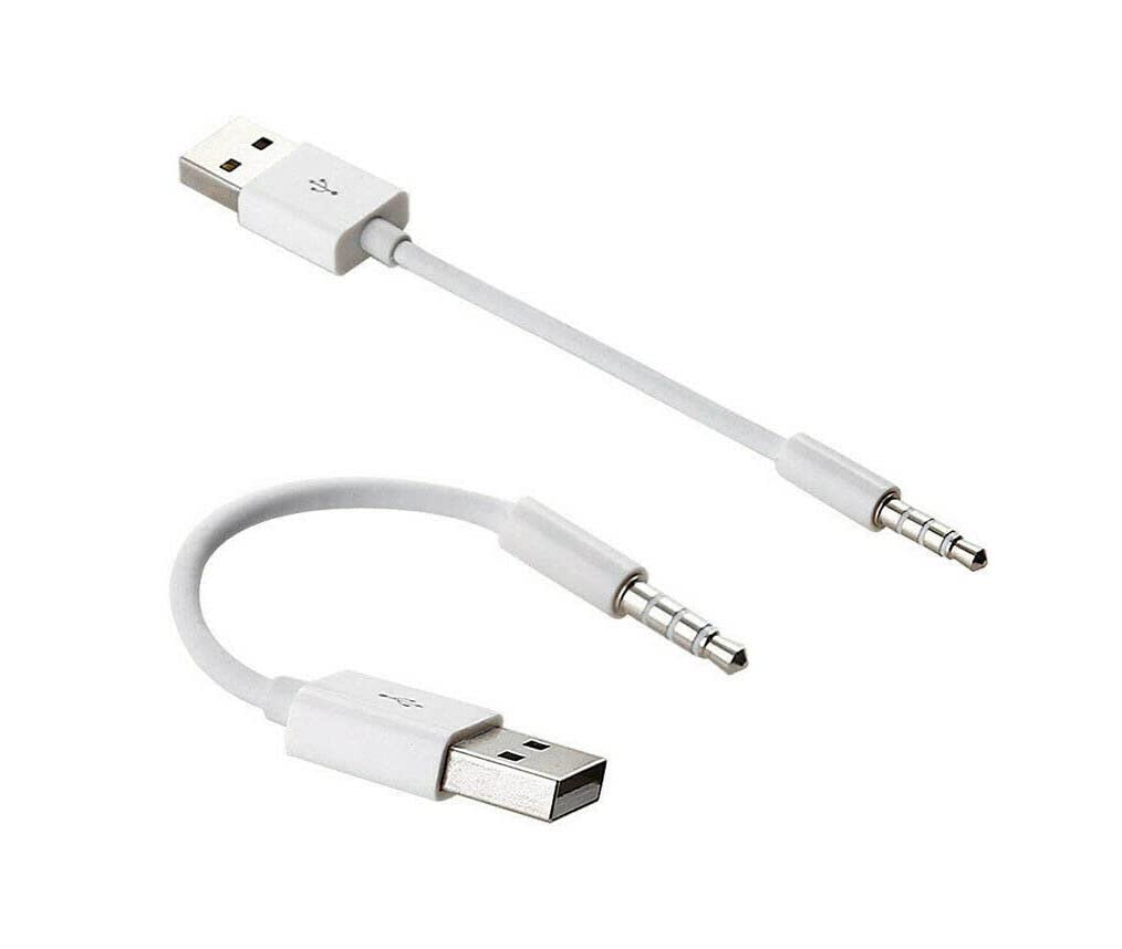 Mr. Gadget's Solutions USB CHARGER SYNC DATA CABLE FOR IPOD SHUFFLE 3G 3RD 4G 4th 5G 5th GEN GENERATION-WHITE