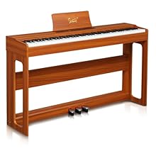 Superior Sound: Our piano keyboard adopts the top French DREAM sound source, digital sampling , which can bring you the most striking sound effects. Built-in two 10W Stereo Speakers that make sound lines more full and delicate and overtones richer. F...