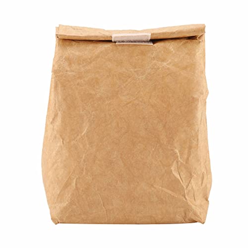 YDuupxe Heavy Duty Lunch Bag Kraft Paper Bag Insulated Lunch Container for Outdoor Picnic Kids Travel Women Men (Brown)