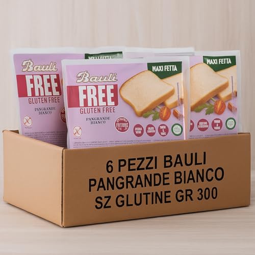 Pane Bianco Senza Glutine 6x300g Maxi Fetta Morbida e Soffice