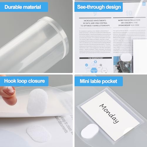 image for KTRIO Binder Folder Pockets 8 Pack, 3 Ring Binder Organizer Inserts Ac