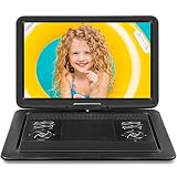 𝗝𝗘𝗞𝗘𝗥𝗢 19.6" Portable DVD Player with 17.1" Large HD Screen, 5 Hours Battery DVD Player Portable wit