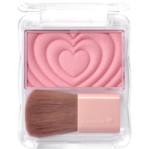 Image of CANMAKE - Powder Cheeks - Fine Pearl Transparent Clear Powder w /Soft Brush - 0.06floz (1.8g) (P40thx Cutie Berry)