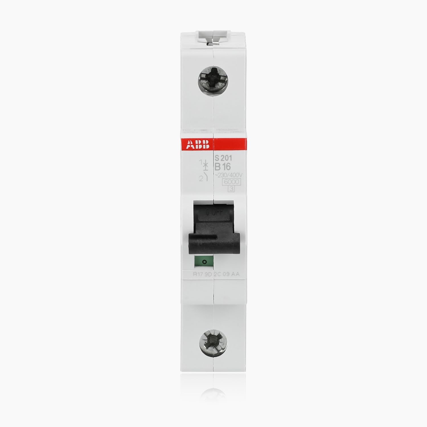 S201-B16 Miniature Circuit Breaker, 1 Pole, Type B, 6/10kA Breaking Capacity, 16 Amp Current (2CDS251001R1165)