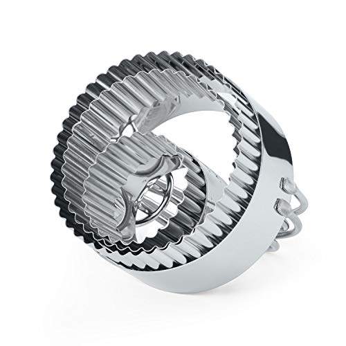 Hulisen Biscuit Cutter Set (3 Pieces/Set), Round Cookies Cutter With Handle, Professional Baking Dough Tools (Wave) #TOP5