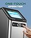 Silonn Nugget Ice Makers Countertop - 44lbs per Day Ice Machine with Self-Cleaning, Timer Pebble Ice Maker with Soft Chewable Ice, One-Click Operation Ice Machine, Stainless Steel