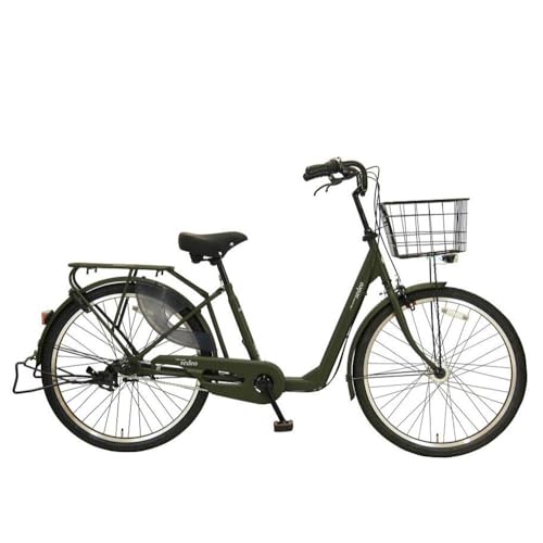 ヱビス自転車 セデオ26 26インチ シマノ製内装3段変速 電動なし(低床式フレーム 安定感 LEDオートライト 幼児2人同乗認定)[マットカーキ][ 自転車 シマノ SHIMANO 26インチ サイクリング ツーリング 大阪府 堺市]