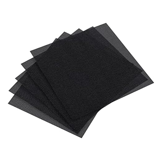 PATIKIL 14 Count Cross Stitch Cloth 12" x 12", 5 Pack Embroidery Cotton Fabric for DIY Needlework, Black