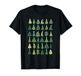Pyjama de Noël assorti pour maman, papa, enfants et grands-parents. Adorables arbres dessinés à la main avec ornements et étoiles aux couleurs festives de Noël. Apportez de la joie et du rire à la saison des fêtes.