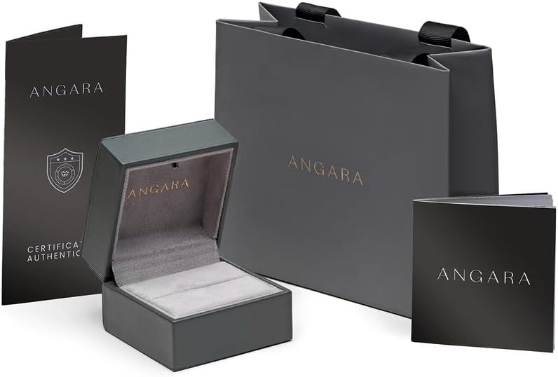 Angara Bezel-Set Round London Blue Topaz Solitaire Necklace in Silver/14K Solid Gold/Platinum | Natural London Blue Topaz Pendant With 18" Chain for Women | July Birthday,Gemstone Jewelry Gift - Image 9