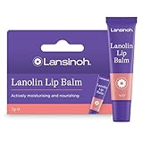 Lansinoh Lanolin Lip Balm for dry cracked Lips - 100% Natural - Actively moisturises & Locks in Hydration - Hypoallergenic -7ml - Dry Lips Treatment