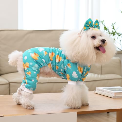 Image of CuteBone Small Dog Pajamas Shirt Stretchy Summer Puppy Pjs Soft Cat Onesies Pet Clothes for Daily Wear DA26M