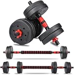 Adjustable Dumbbell Set, 20 lbs/10 kg Free Weights Dumbbells Sets with Connector Changeable Dumbbell Barbell Kettlebell for Women Men Home Gym Workout Fitness Workout Equipment