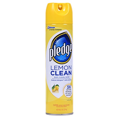 Pledge Multisurface Cleaner Spray, Works On Leather, Granite, Wood, And Stainless Steal, Lemon, 9.7 Oz - Pack Of 3 #TOP2