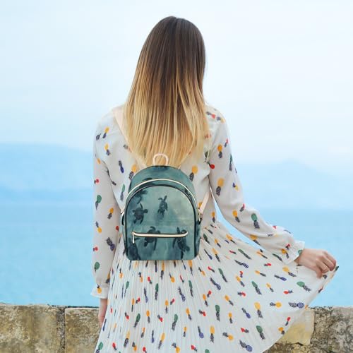 Mochila pequeña de cuero PU multicolor para mujer miniatura 7