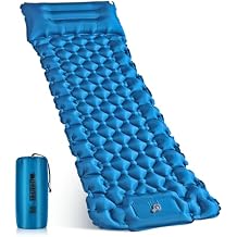 covacure Sleeping Pad for Camping - Ultralight Self-Inflating Camping Pad Mat with Built-in Foot Pump, Durable & Waterproof Air Mattress for Hiking