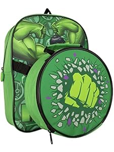 Marvel Hulk Kinder Rucksack mit Lunchtasche Grün