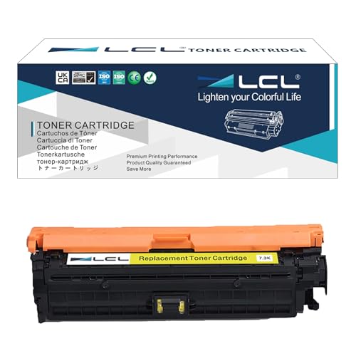 LCL Remanufactured 307A Yellow Toner Cartridge Replacement for HP 307A CE742A for Color LaserJet CP5225 CP5225n CP5225dn Printer (1-Pack)