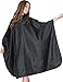 XMW Professional Polyester Hair Styling Salon Cape with Snaps, Black