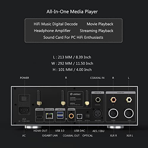 Zidoo Neo S 4K High-End Media Player, High-Performance Hi-Fi Player, Dual Es9068 Dac, 5-Inch Oled, Fast Speed Ssd, For Hifi Digital Decoding, Streaming Playback, Headphone Amplifier, Movie Playback #TOP1